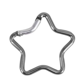 1Pc Silver Heavy Duty Locking Hook,Star Shape Climbing Buckle,Camping Hiking Traveling Aluminum Alloy Carabiner Clip Non Slip Rubber Pad,Outdoor Recreation,Locking Climbing Carabiners,Quickdraws