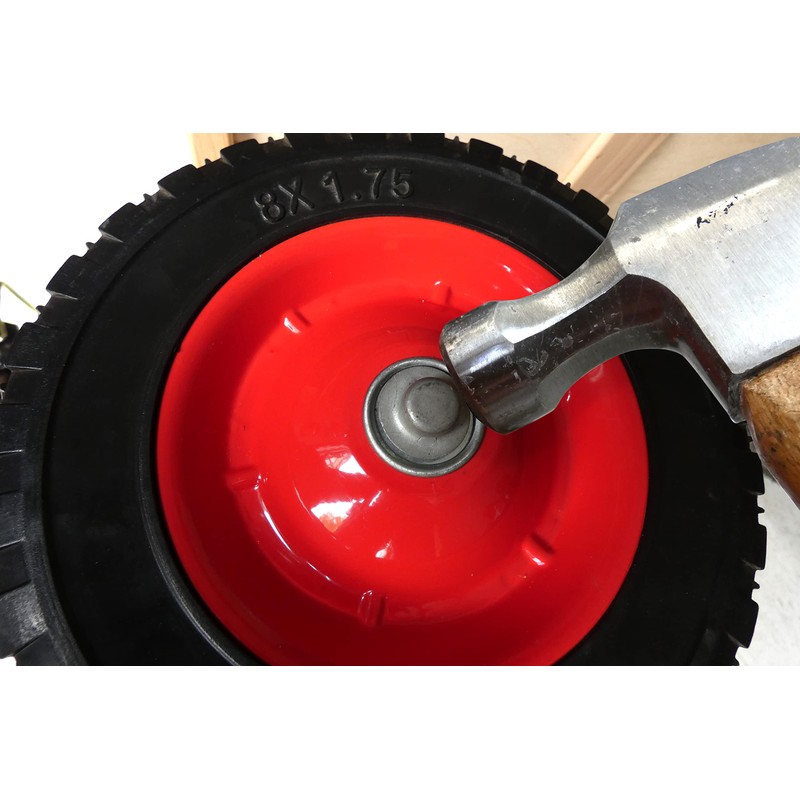 Shepherd Hardware 8" Semi-Pneumatic Replacement Wheel – Diamond Tread Rubber