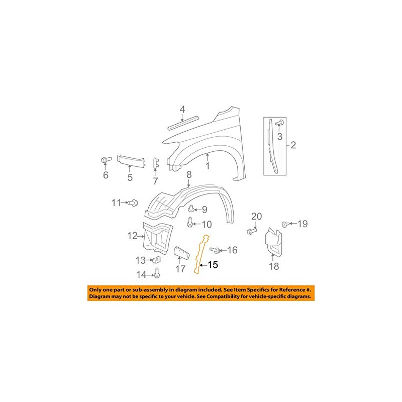 TOYOTA OEM 08-16 Sequoia Fender-Liner Inner Extension Bracket Right 538770C040