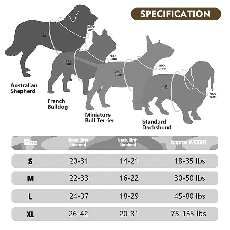 Tactical Dog Harness, for Hiking Training Military Service Dog Harness