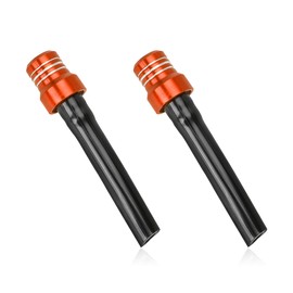 Wevdn 2 PCS Breather Hose Gas Fuel Tank Cap, CNC Tube One Way Air Vent Hose with Aluminum Breather Valve, Tank Valve for ATV CRF YZF RMZ KLX Pit Dirt Bike, Motorcycle Accessories (Orange)