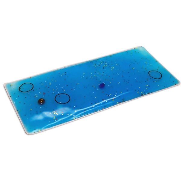 Skil-Care Sensory Stimulation Light Blue Gel Pad with Colorful Marbles, 16" x 7" - Multi-Sensory Therapy Tool for Relaxation, Occupational Therapy, and Sensory Integration