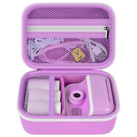 GWCASE Case Compatible with DUDUDRAGON for ESOXOFFORE for Dylanto for Dafotil for TKECWOB for Careenoah for Cimizi Instant Print Camera, Children Digital Selfie Camera Storage Bag (Box Only) - Purple