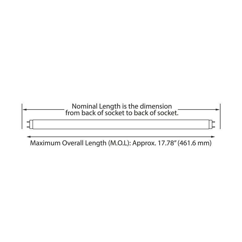 NYLL - 18 Inch/ 18" Plug & Play LED Tube