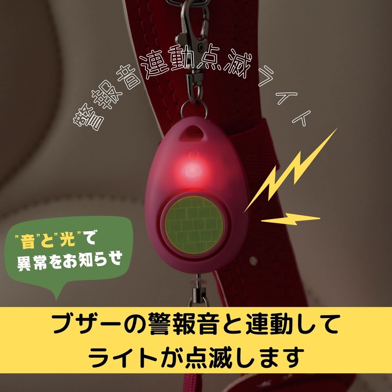 Raymay Fujii Water Resistant Anti - Theft Alarm, safety pink