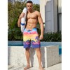 Lxopogk Mens Hawaiian Swim Trunks 9 Inch with Mesh Liner