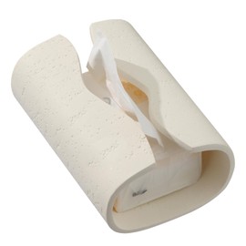 WUUAHOME Tissue Box Cover Rectangle, Luxurious Facial Tissue Box Rectangular, Home Decor Travertine Stone Look Paper Holder Dispenser for Living Room Hotel Office Restaurant Cafe (Cream)