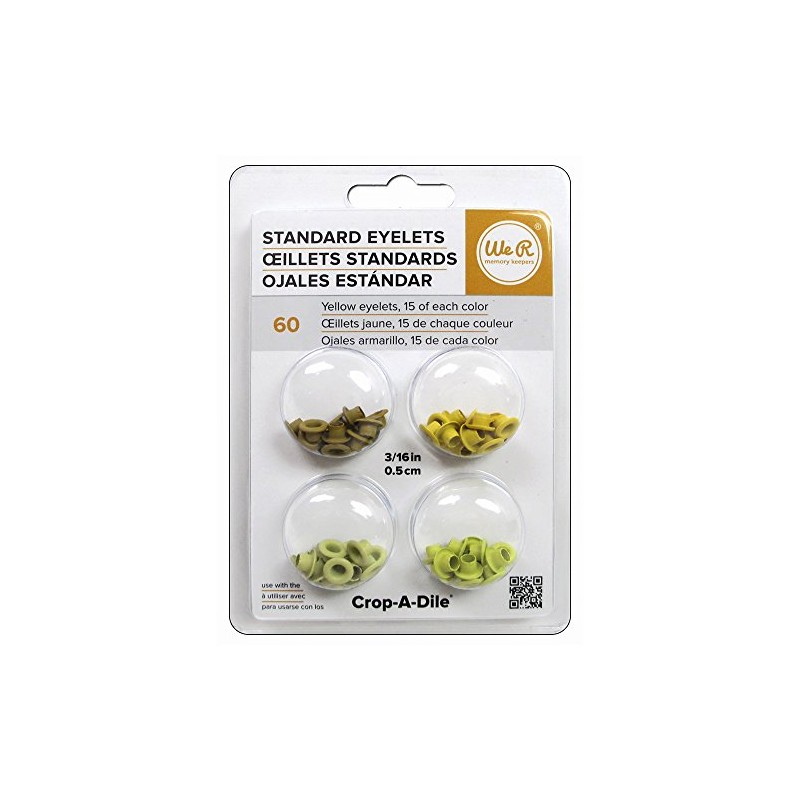 We R Memory Keepers 0633356415756 Ojales y Arandelas Crop-A-Dile-Standard-Yellow (60