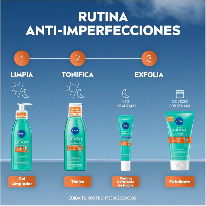 NIVEA Derma Skin Clear Peeling Exfoliante de Noche Anti-imperfecciones (40