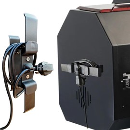 XOIEPZE Magnetic Power Cord Organizer, Keeping Cords Neat and Tangled Free, Strong Magnet, Compatible with Most Pellet Grill Smoker Accessories, Suit for Traeger Accessories Power Cord Holder (black)