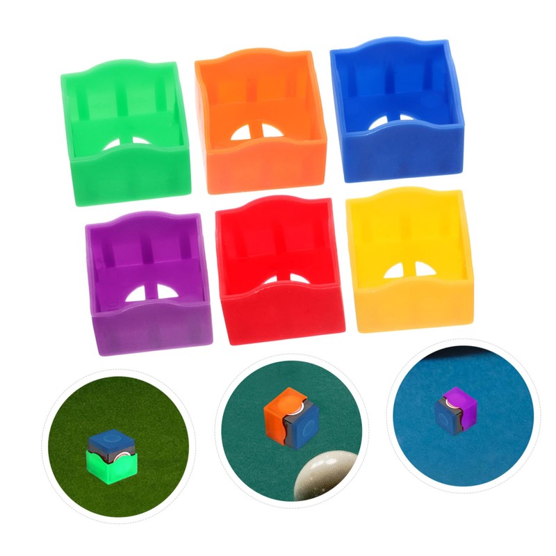 Totority 12 Pcs Snooker Chalk Holder Case Portable Plastic Pool