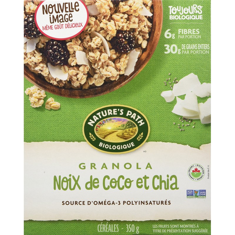 Nature's Path Organic Coconut Chia Granola 350g Box