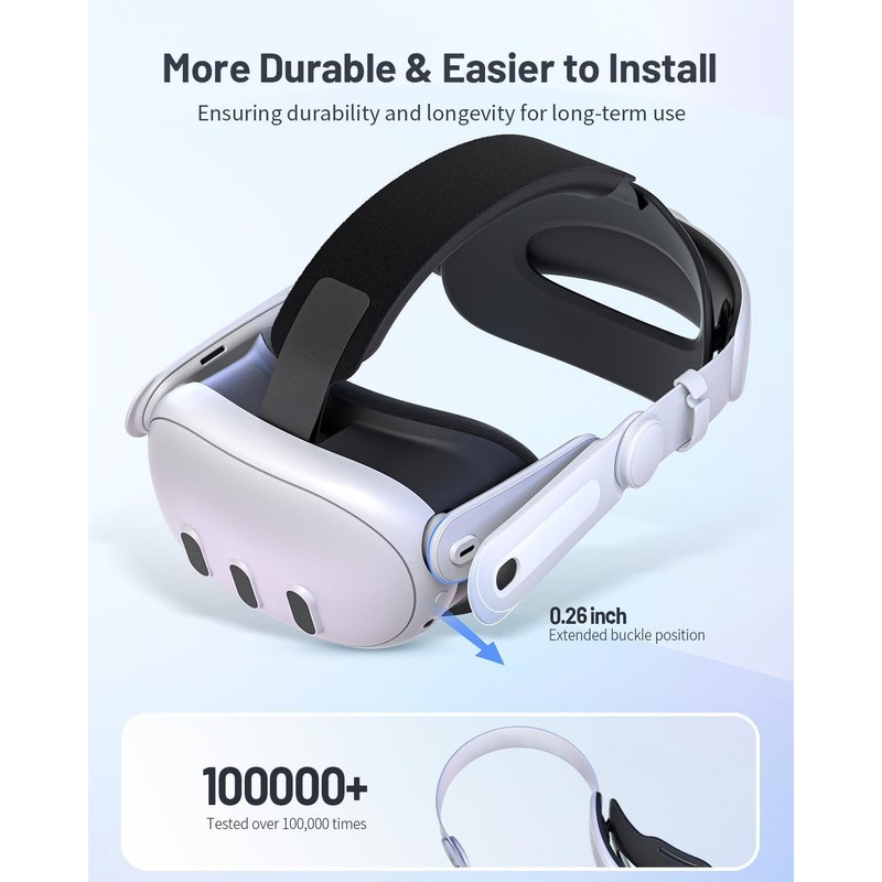Crspexil VR Headstrap Compatible for Meta Quest 3S and Meta