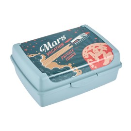keeeper 1 Litre Handy Lunch Box 17 x 13 x 7 cm Space Tour Carla Midi Nordic Blue