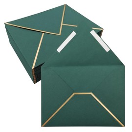 50 Pack 5x7 Envelopes Self Seal, Green 5x7 Envelopes for Invitations with Self-Adhesive A7 Envelopes Self Seal for Weddings, Invitations, Photos, Postcards, Greeting Cards Mailing,Graduation