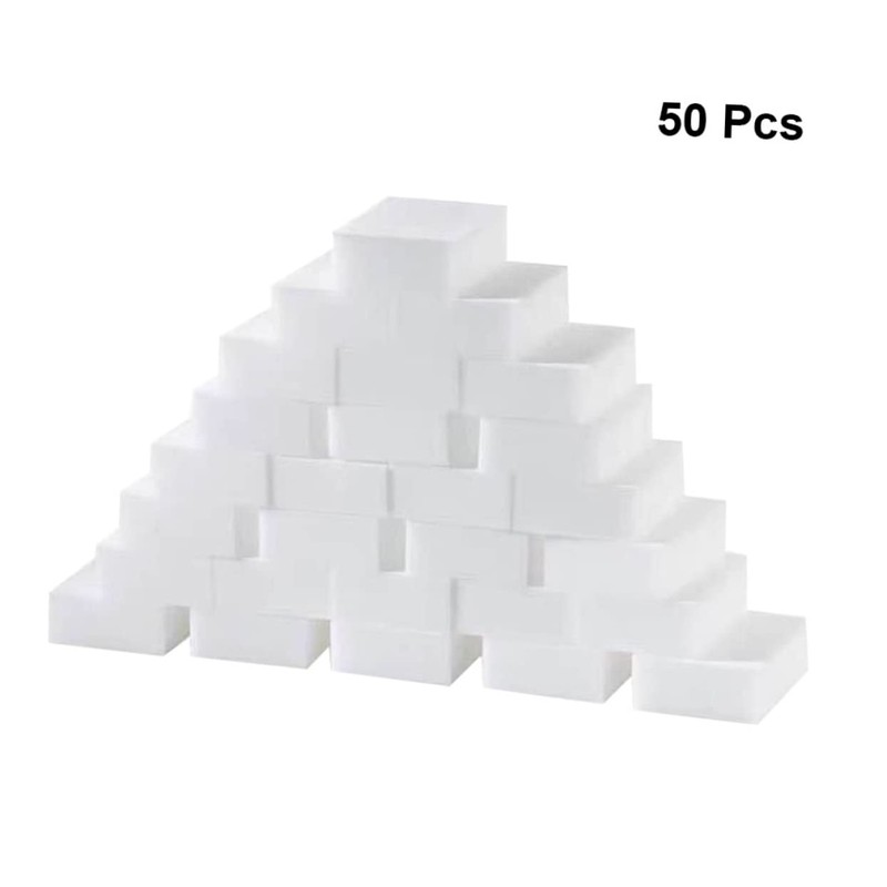 Mikinona 50pcs Cleaning Sponge Erasers High Density Dishwashing Pads for