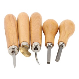 5 Piece Stone Barrel Set with Prongs and Bezel Set for Holding Stones with Ergonomic Wooden Handle for Professional Jewellers Beginners, The Set with Push Tools