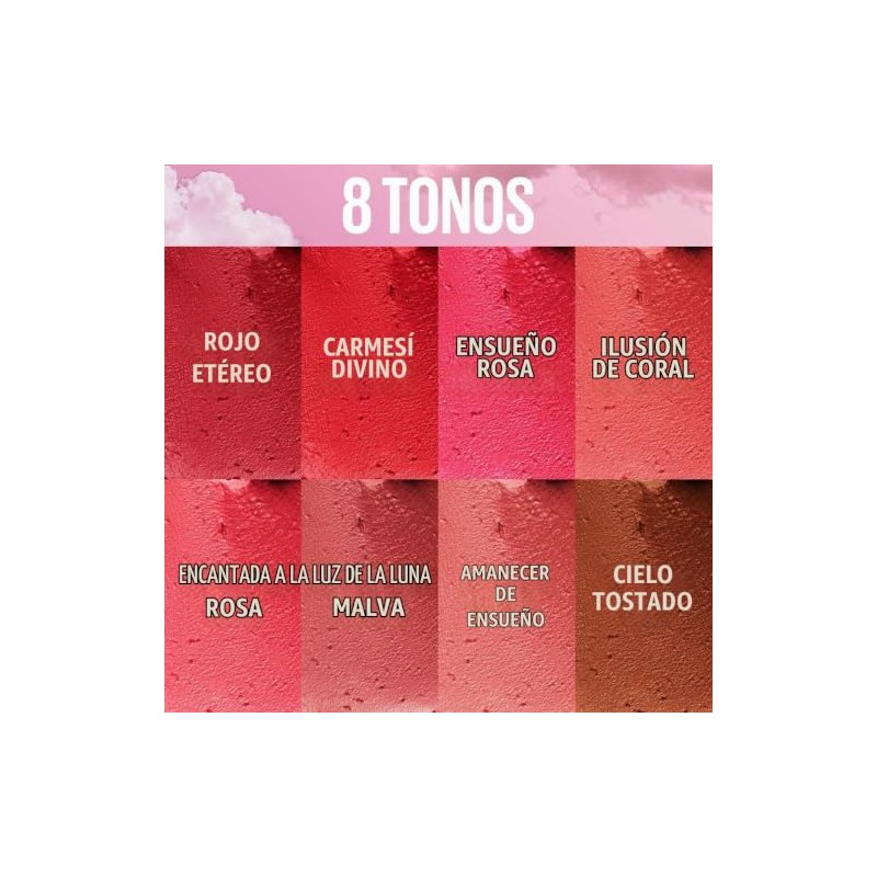Maybelline Cloudtopia Blush para mejillas y labios,14H, tono rosa iluminada