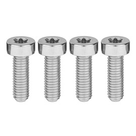 Wanyifa Titanium M5x15mm Torx Head Bolt for Bicycle Bottle Cage Brake Stem Pack of 4 (Normal Titanium)