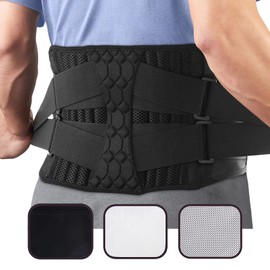 Jarade Microfibre Adjustable Back Support for Lumbar Support with Velcro - Large (3XL)
