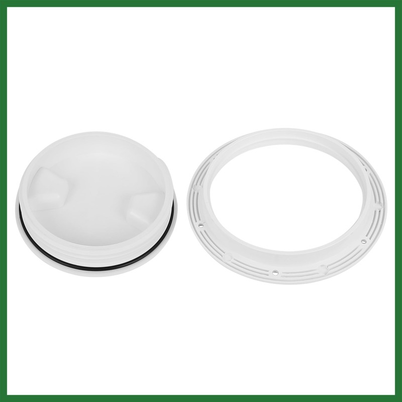 Motoforti 4" Boat White Circular Inspection Hatch Deck with Detachable