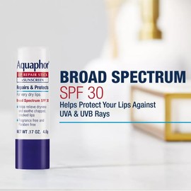 Aquaphor Paquete doble de tarjeta de ampolla para reparación y protección de labios, 0.35 onzas