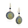 Van Gogh Starry Night Inspired Earrings - Gold Finish with
