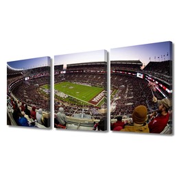 American Football Team Crimson Tide Sport Stadium Painting for Living Room Decoration Bryant-Denny Stadium Prints on Canvas Giclee Artwork Framed 3 Panels Ready to Hang, 36" Wx18 H