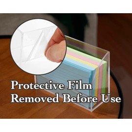 SEVENY 2 PACKS 3x5 Acrylic Index Card Holder Business Card Display Stand for Desk File Note Clear Postcard Stand Index Card Rack Acrylic Business Card Stand for Office Business Classroom (No Card)