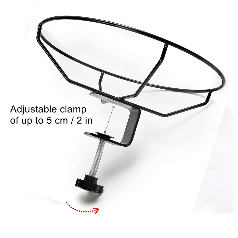 Hanizi Bird Bath Deck Mounted Bowl 12 Inches, Balcony Railing