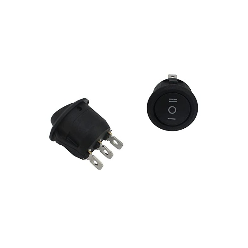 Lumonic 5 x Plastic Rocker Switch Diameter 23 mm in