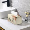 ZUXONGSY Hummingbird Leather Tissue Box Cover Rectangle Rose Tissue Holder
