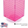 Azar Displays 703385-PNK Four-Sided Revolving 8”W X 20”H Pegboard Counter