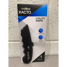 X-ACTO X3272 Utility Knife Contoured Black Plastic Handle Retractable Blade
