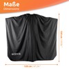 ECENCE Professional hairdressing cape with hook closure Black, 59.06x47.24inch, for