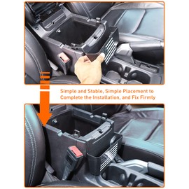 Savadicar - Organizador de almacenamiento colgante para consola central para Jeep Wrangler JL JLU 4XE y Gladiator JT 2018-2024, bandeja ABS con patten de bandera americana, accesorios interiores,