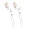 Vaguelly 2pcs Long-lasting Makeup Tools Eyebrow Eyelash Combs Collapsible Design