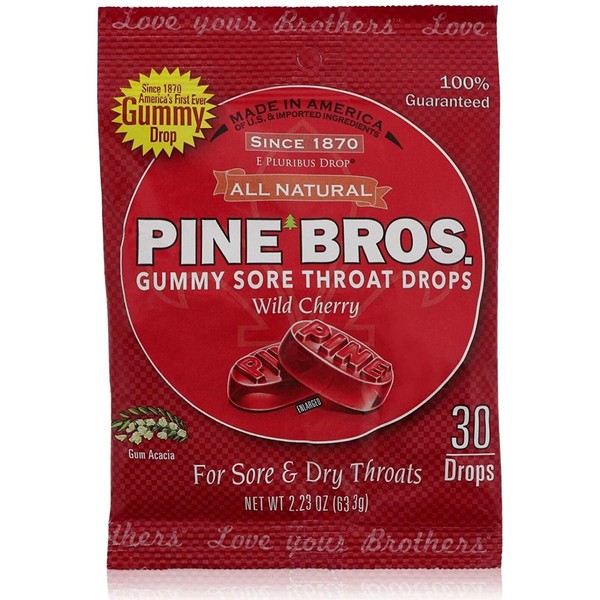 Pine Bros. Softish Throat Drops Value Pack, Wild Cherry 32 ea(pack of 2) by Pine Bros.