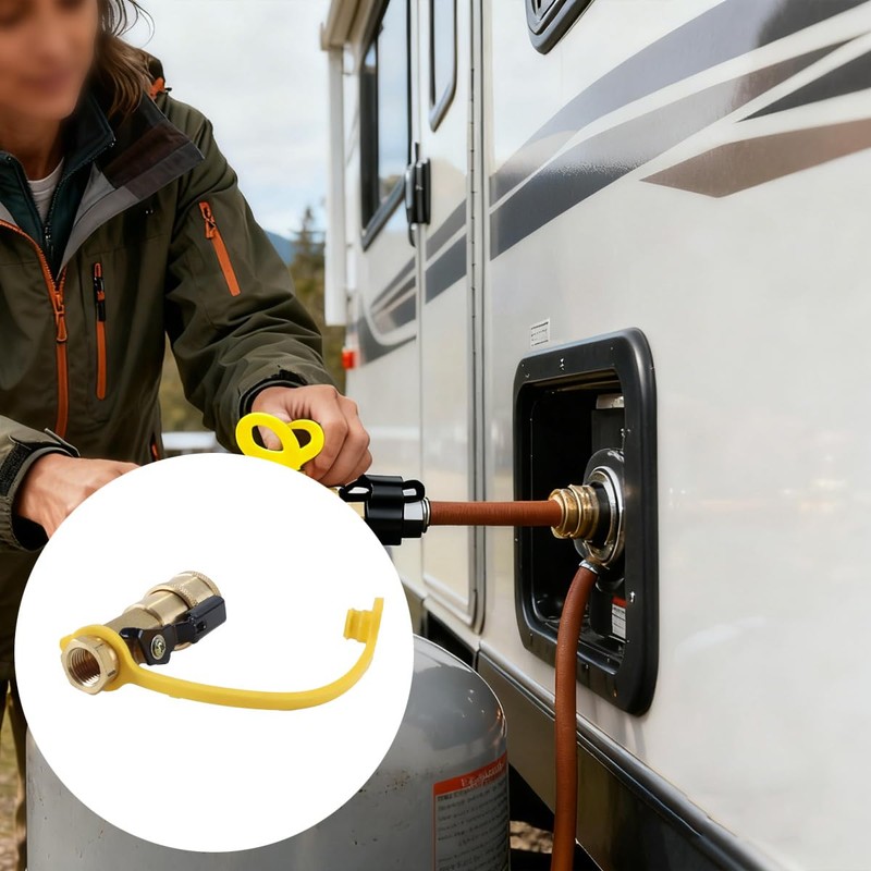 DUZEPA 7-Piece RV Propane Quick Connect Adapter Kit With Shutoff
