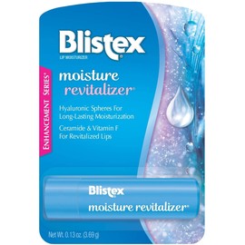 Blistex Bálsamo labial revitalizador de humedad, ceramida y vitamina F y fórmula hialurónica, 0.13 onzas, paquete de 2