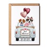 MABSDesigns Just Married Card - Dog Wedding Card - Animal