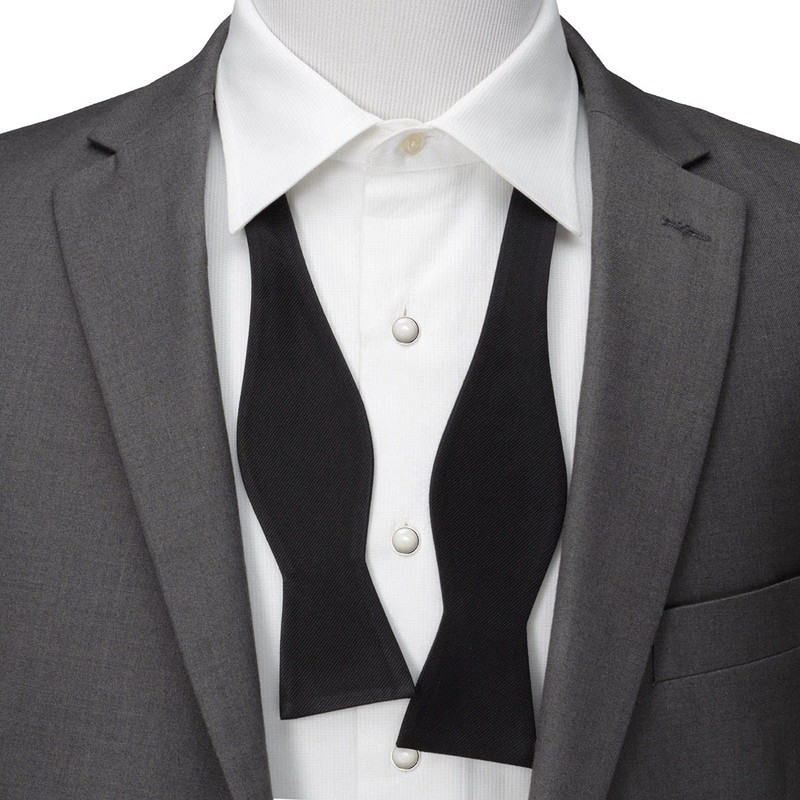 CufflinksInc Black Silk Hand Tied Ox & Bull Bowtie Bowtie