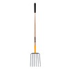 True Temper 6-Tine Steel Manure Fork Pitchfork with Hardwood Handle,