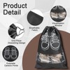 MOAMUN 30 PCS Travel Shoe Bag with Transparent Window, Waterproof
