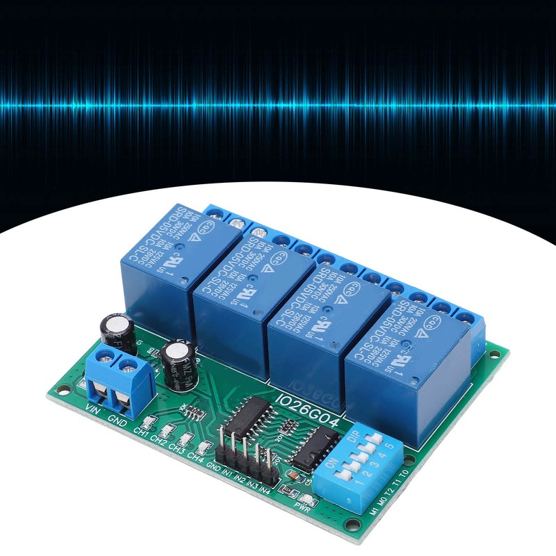 Relay Module DIP 4 Channel Control Board Switch Controller DC