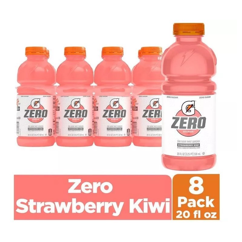Gatorade Thirst Quencher Zero Sugar Sports Drink, Strawberry Kiwi, 20oz