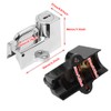 Riloer Universal Motorcycle Handlebar Helmet Lock Black Chrome with 2