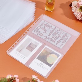 UNICRAFTALE Pack of 12 3 Compartments A4 Transparent Postcard Sleeves Transparent Pockets Document Sleeves Photo Page Protection for A4 Ring Binder Postcard Sleeves Transparent Refill Pages Photo