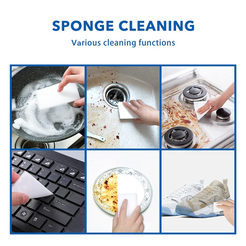 100PCS Eraser Sheets, Magic Cleaning Sponge Reusable, Thin Nano Dish