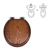 Dalton Wooden Round Soft Close Toilet Seat, Java Brown, Quick